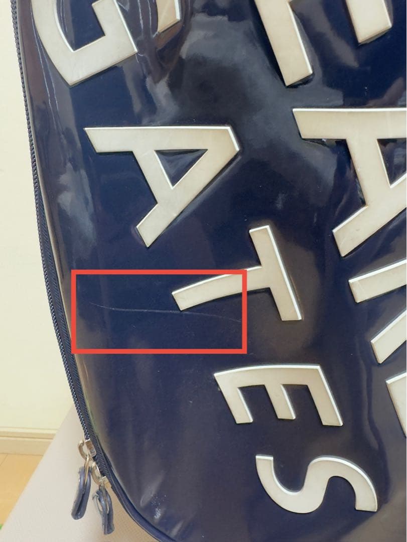 【美品】PEARLY GATES ゴルフキャディバッグ エナメル。ネイビー