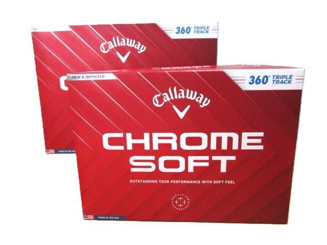 キャロウェイ クロムソフト 360°トリプルトラック　ホワイト　2ダースセット