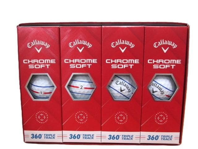 キャロウェイ クロムソフト 360°トリプルトラック　ホワイト　2ダースセット