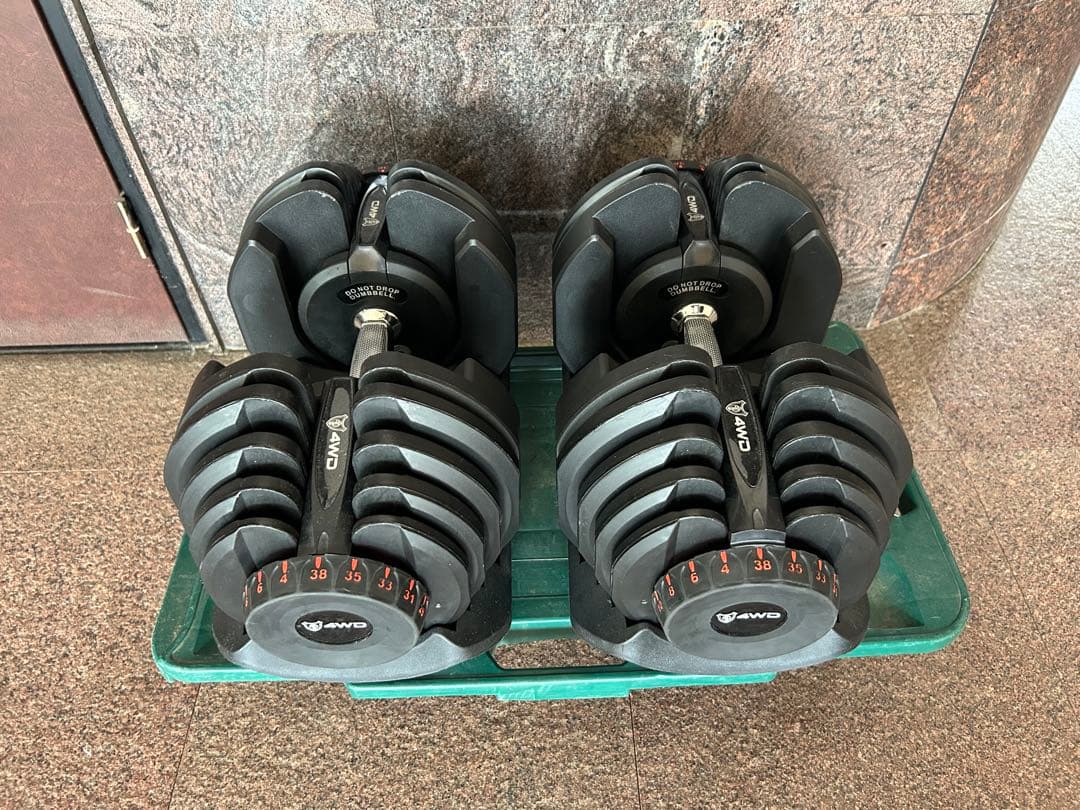 引取歓迎4WD 可変式ダンベル 4kg〜38kg 2個セット 千葉県鎌ケ谷市