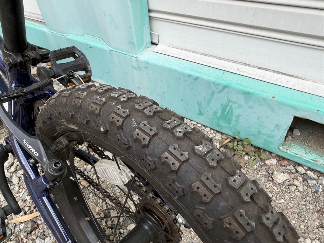 【引取限定】室内保管 ヨツバサイクル　16インチ キッズバイク ネイビー 自転車