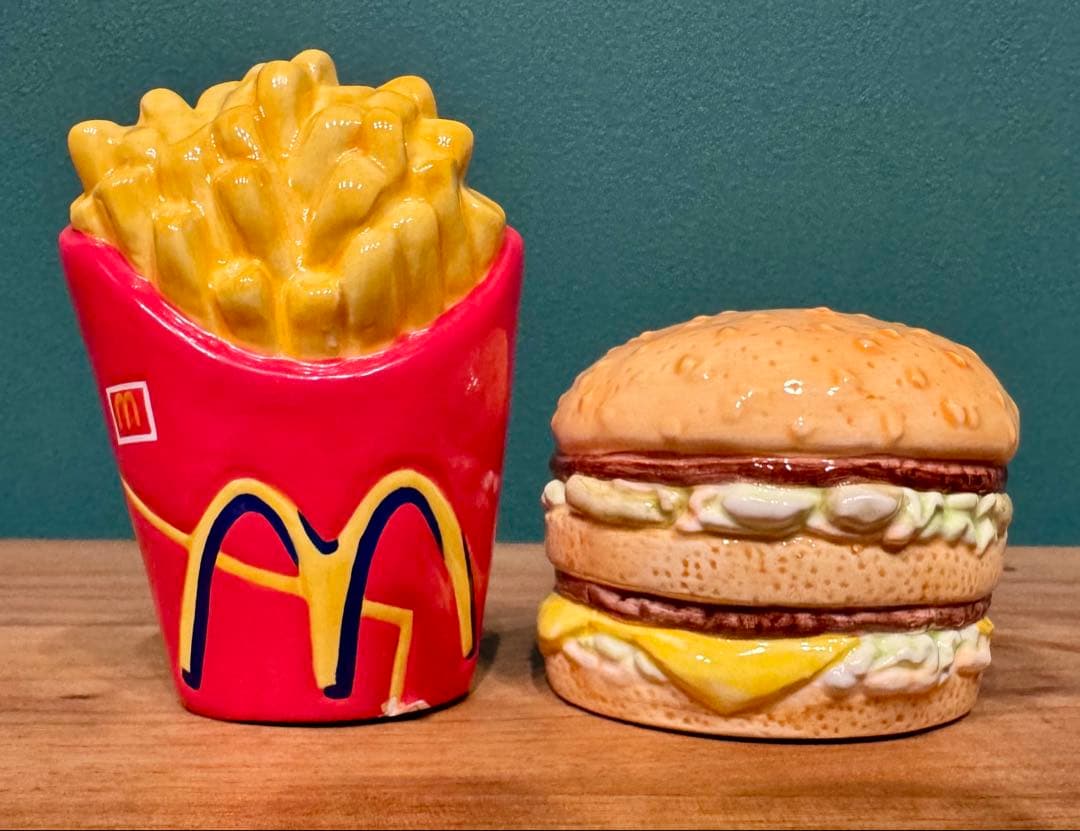✳︎希少✳︎ マクドナルド ビッグマック フライドポテト1997陶器 置物 新品