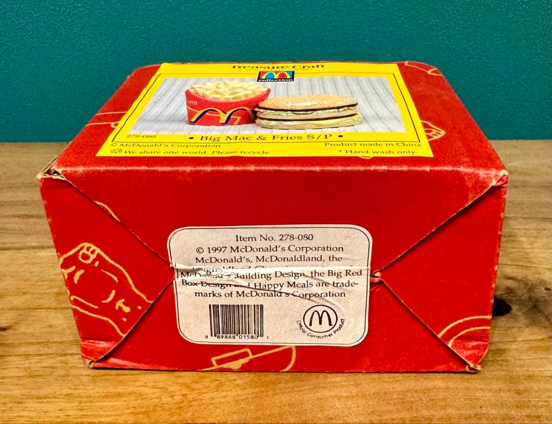 ✳︎希少✳︎ マクドナルド ビッグマック フライドポテト1997陶器 置物 新品