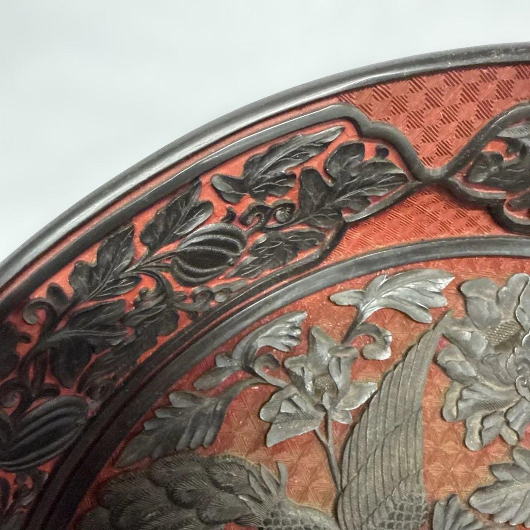 オ*ゲ様 唐物彫漆　皿盆