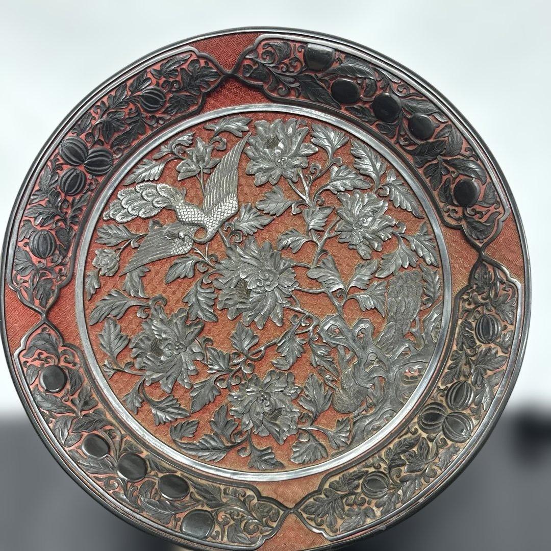 オ*ゲ様 唐物彫漆　皿盆