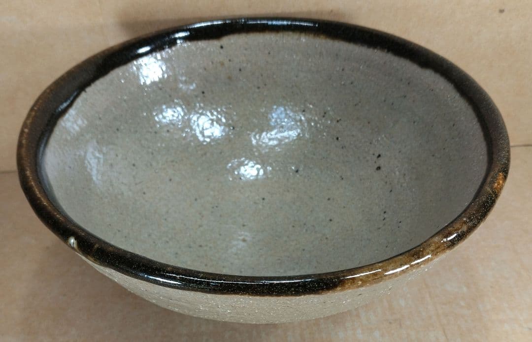 【本物保証】濱田庄司(浜田庄司) 縁黒茶碗 共箱 益子焼 人間国宝 美品