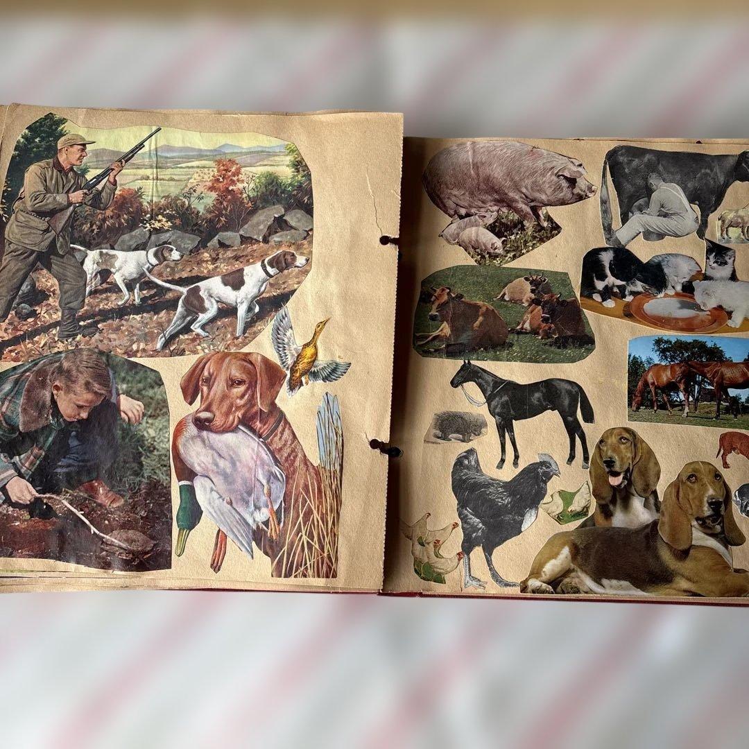 アメリカ　スクラップブック　ジャンクジャーナルレトロな紙もの　1960〜70年代