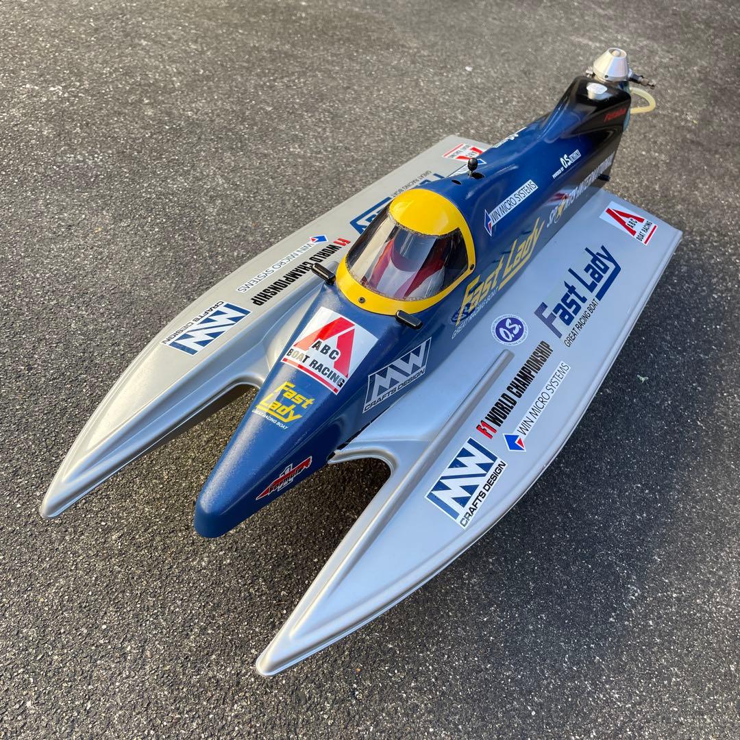 ABCホビー Fast Lady OS MAX XM船外機エンジン付 程度良品