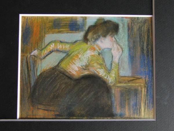 パブロ・ピカソ、坐る女、希少な画集より、新品高級額装付、状態良好