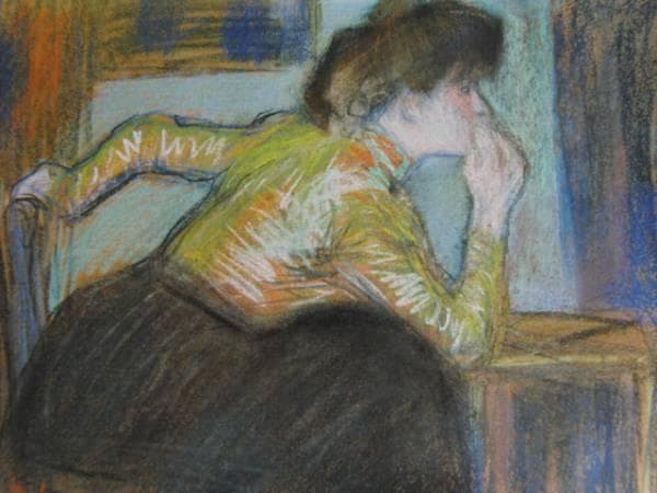 パブロ・ピカソ、坐る女、希少な画集より、新品高級額装付、状態良好