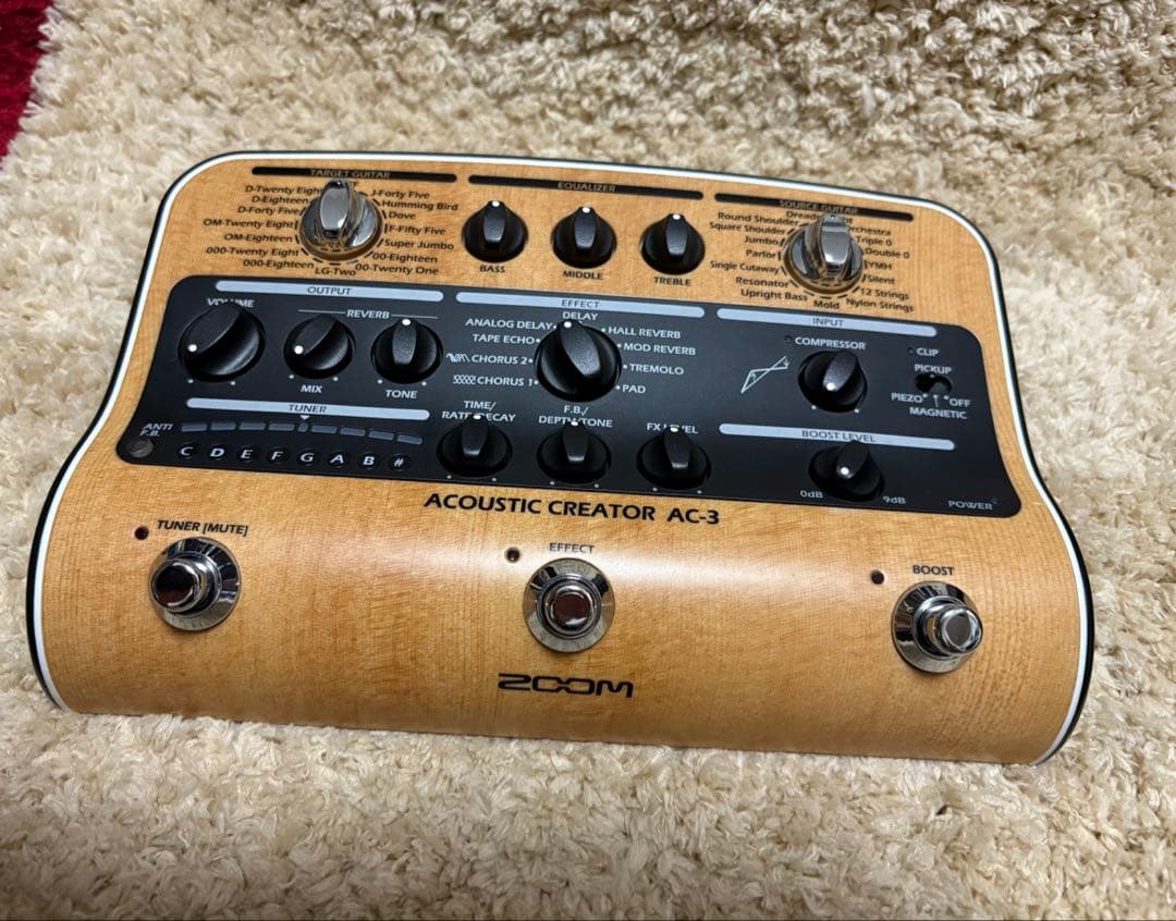 ZOOM AC-3 アコースティックギタープリアンプ