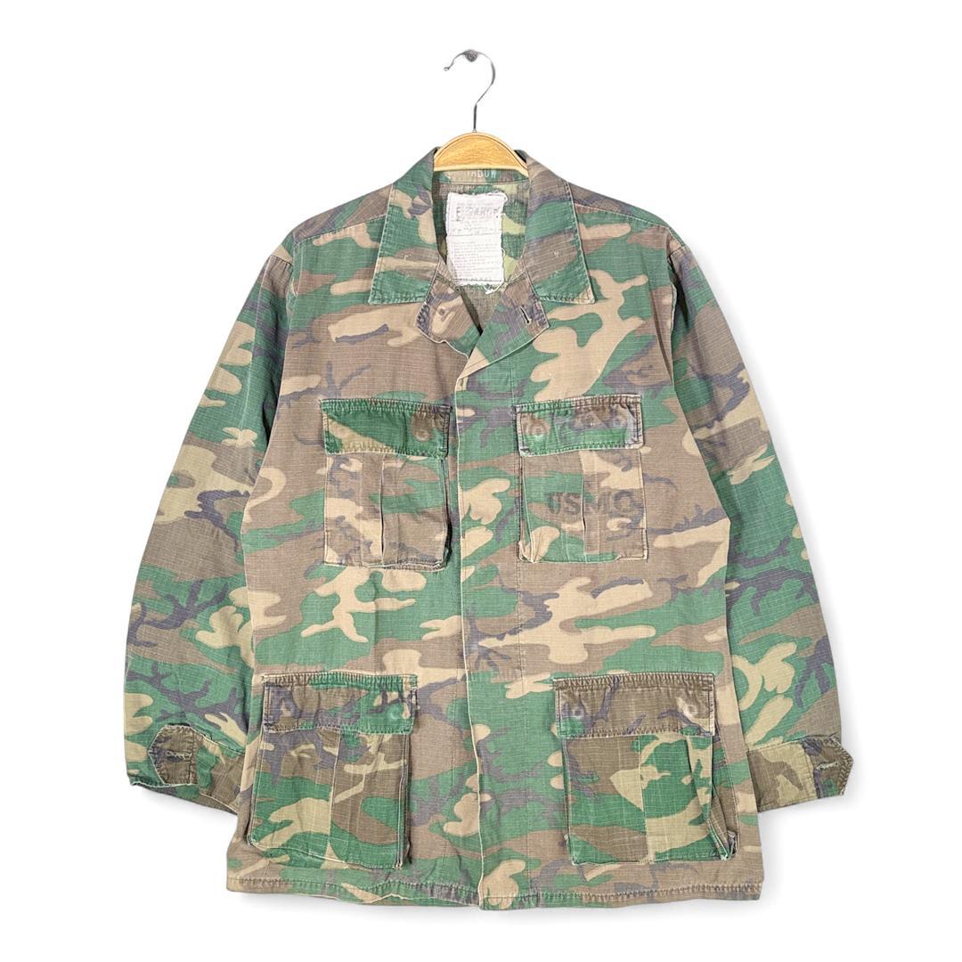 70s USMC BDUジャケット ヴィンテージ ERDL迷彩 ステンシル S