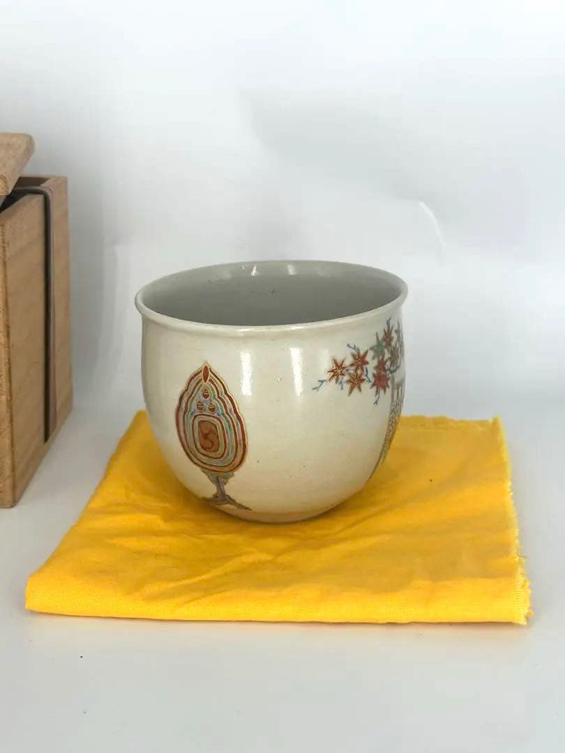 裏千家家元 淡々斎書付　矢口永寿 仁清写 紅葉賀茶碗