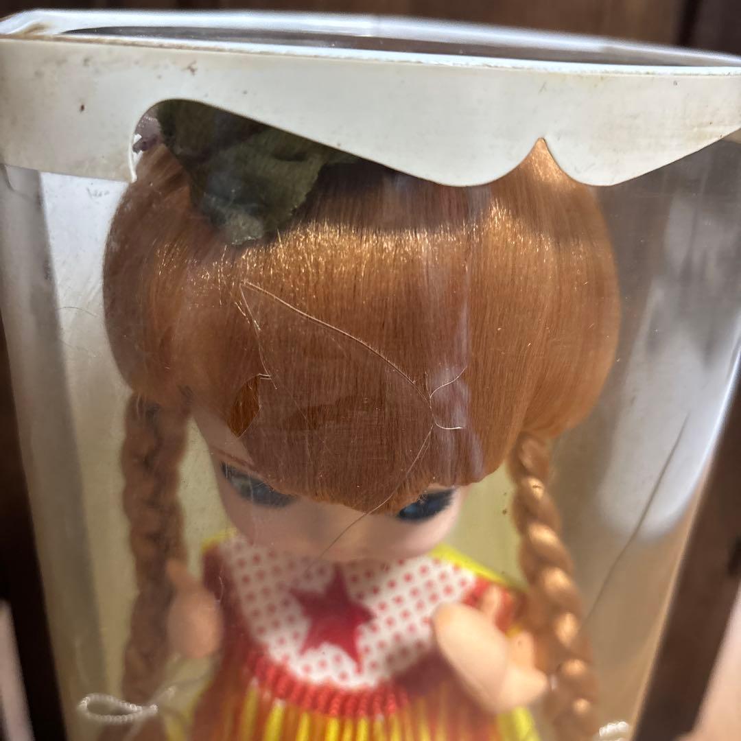 昭和 レトロ ポーズ人形 アンティーク ドール ロングヘア 女の子 飾り ケース