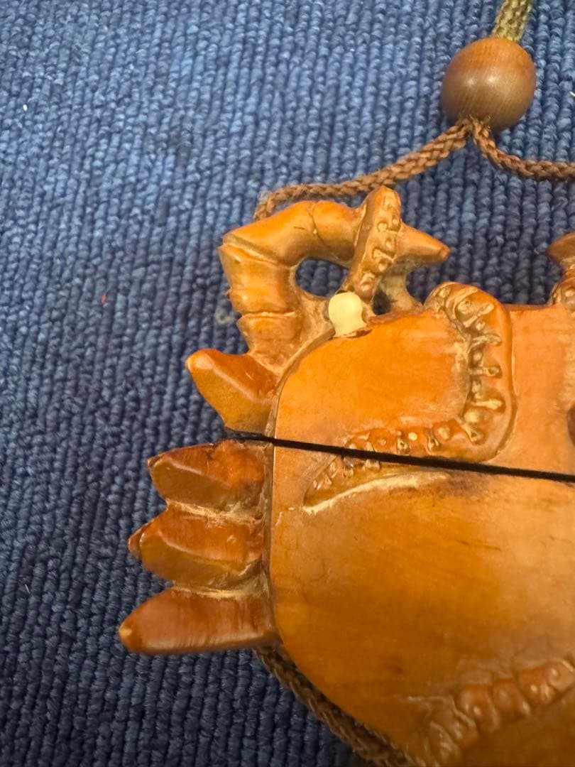 1689  蟹印籠　根付　時代物