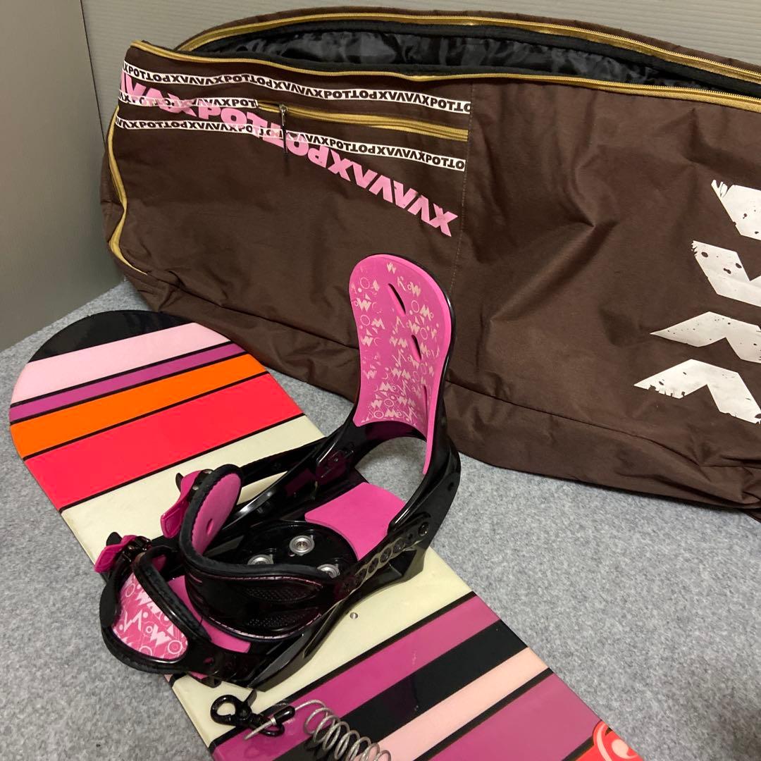 ★ メンテ済　スノボセット　板144cm ブーツ24.5~ 25cm ケース付