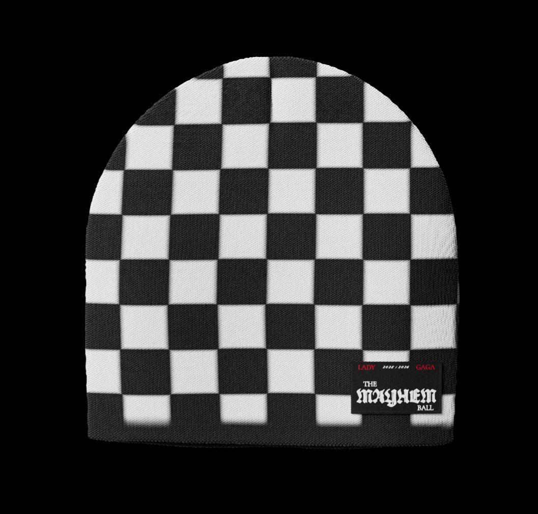 Lady Gaga 2026 The MAYHEM Ball 黒×白 ビーニー