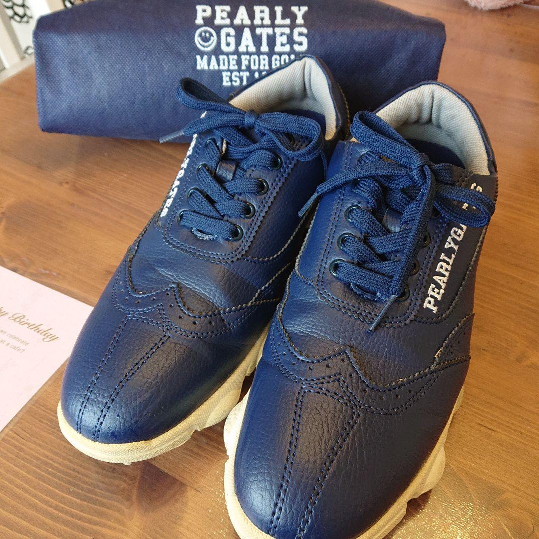 PEARLY GATES ネイビー ゴルフシューズ