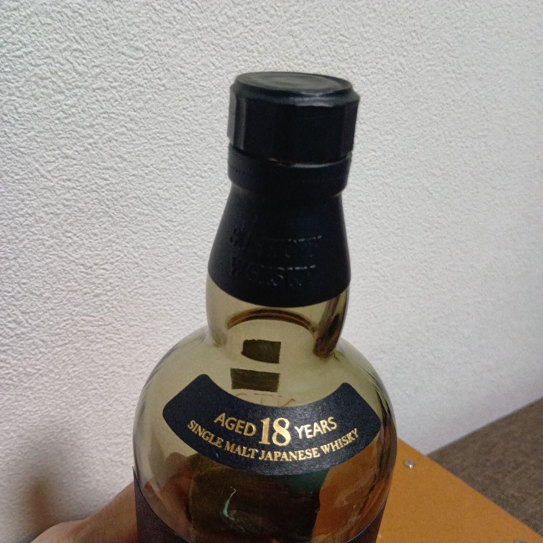山崎 18年 シングルモルトウイスキー 750ml 空瓶　化粧箱付き