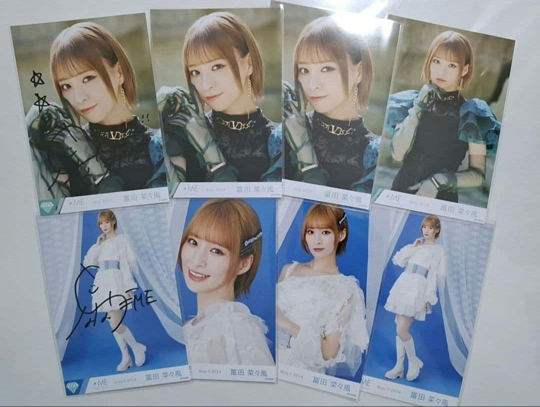 ノイミー ≠ME 生写真 冨田菜々風 Marcato 直筆サインイラスト入り