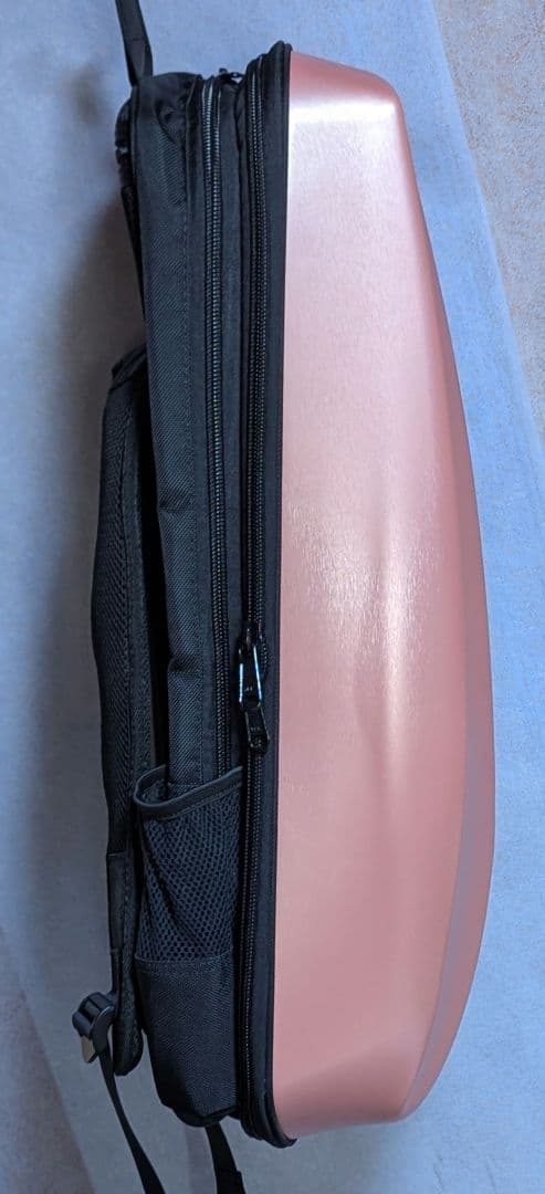 JML バイオリンケース　シェル構造バックパック型　マットピンクカラー
