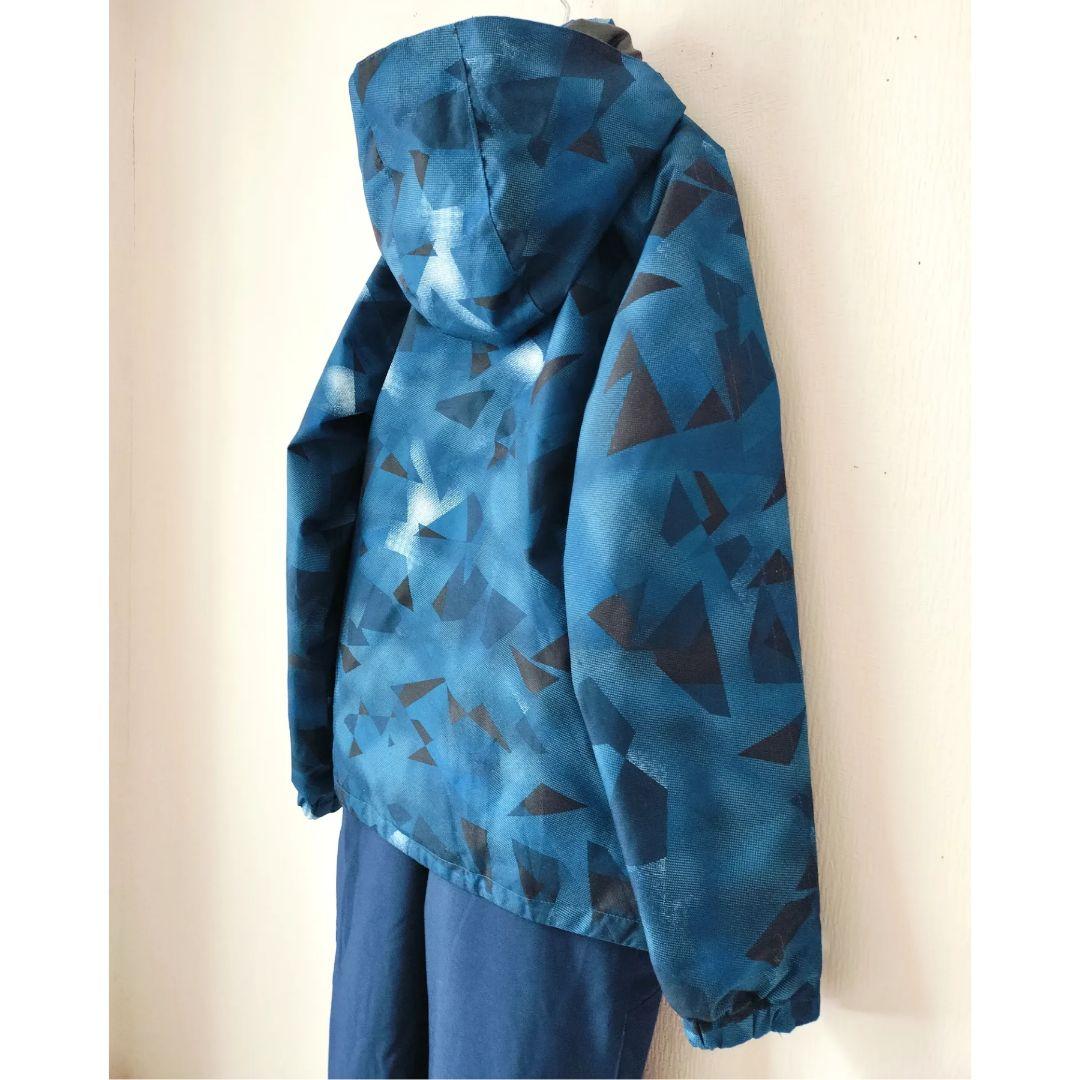 極美品 PHENIX フェニックス スキーウェア 上下150 幾何学 ネイビー