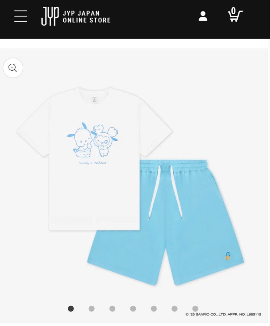 twice ナヨン サンリオ 水色 ポチャッコ セットアップ Tシャツ ナブリー