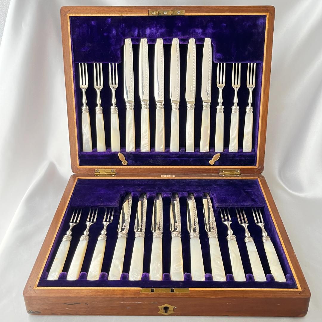 【Allen & Darwin 】【白蝶貝 / 純銀継手】デザートセット