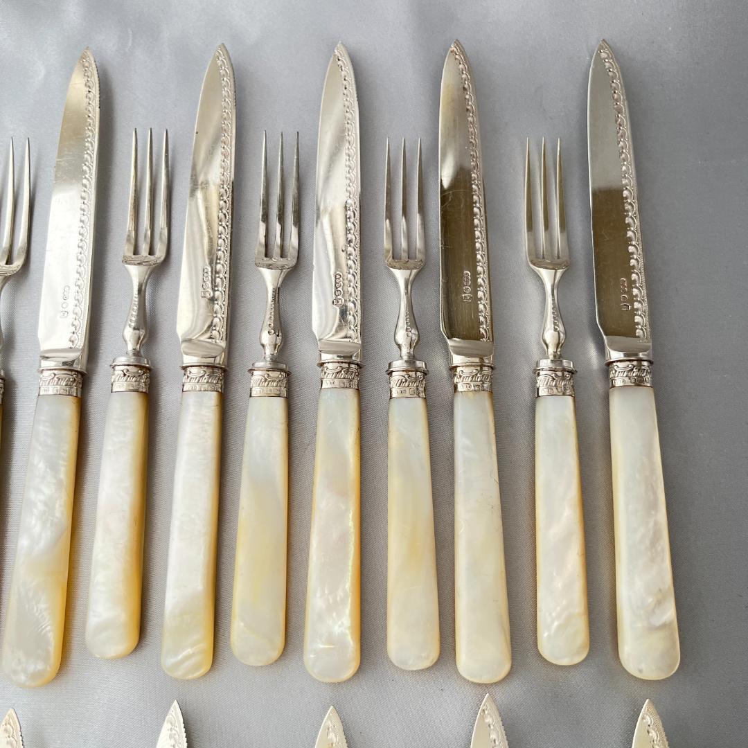 【Allen & Darwin 】【白蝶貝 / 純銀継手】デザートセット