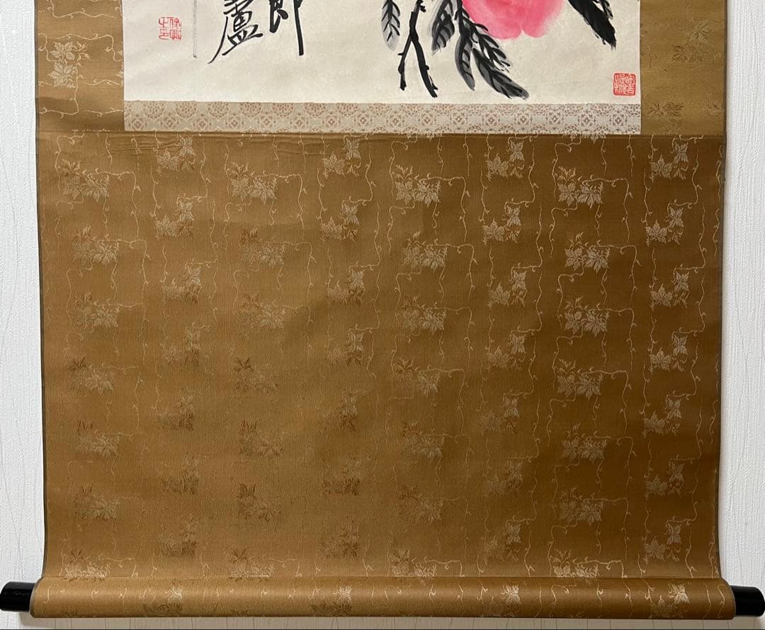 中国画 模写 吳昌碩［桃］紙本　肉筆　木箱無し！