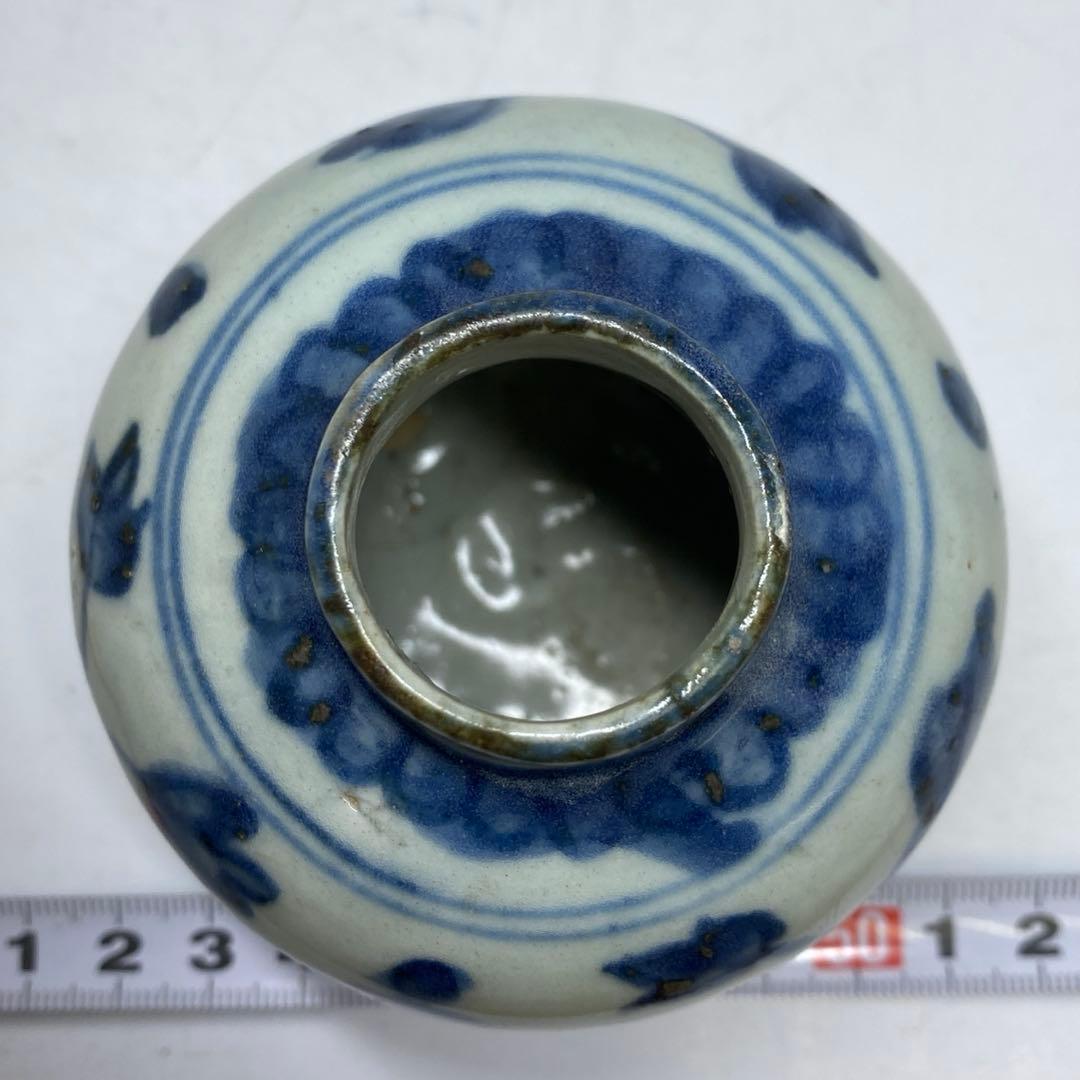 中国明時代 古染付茶入 h8.5cm 東キ8-0121☆2F トヒチ