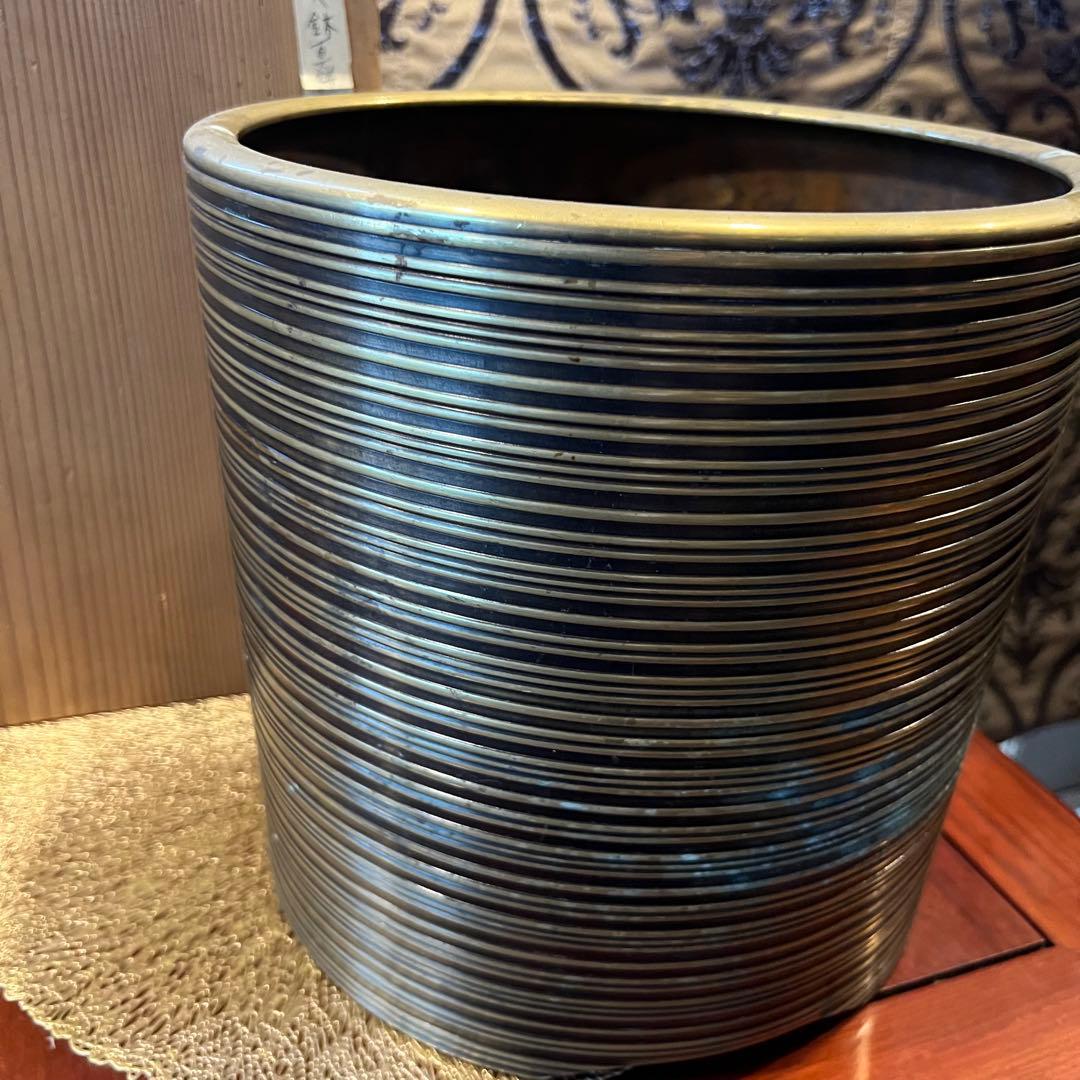 時代火鉢　火鉢　真鍮　Japanese traditional crafts