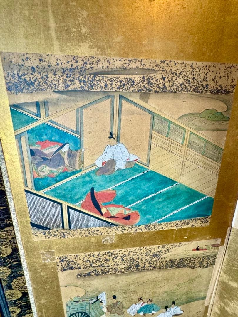 ヴィンテージ屏風 六曲一双 全36図 江戸〜明治 和風美術 2屏風セット