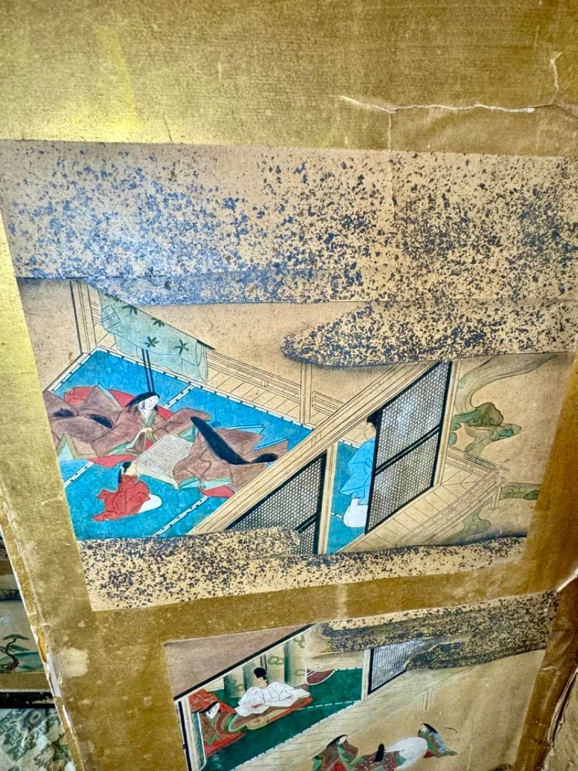 ヴィンテージ屏風 六曲一双 全36図 江戸〜明治 和風美術 2屏風セット