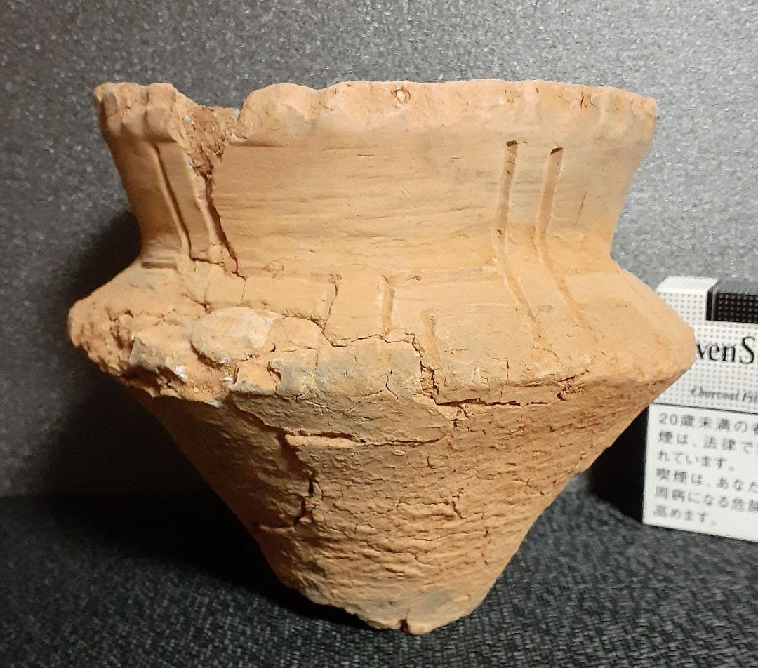 渥美出土　【弥生時代～古墳時代】　陰刻文様　広口壺　土器　土師器　須恵器