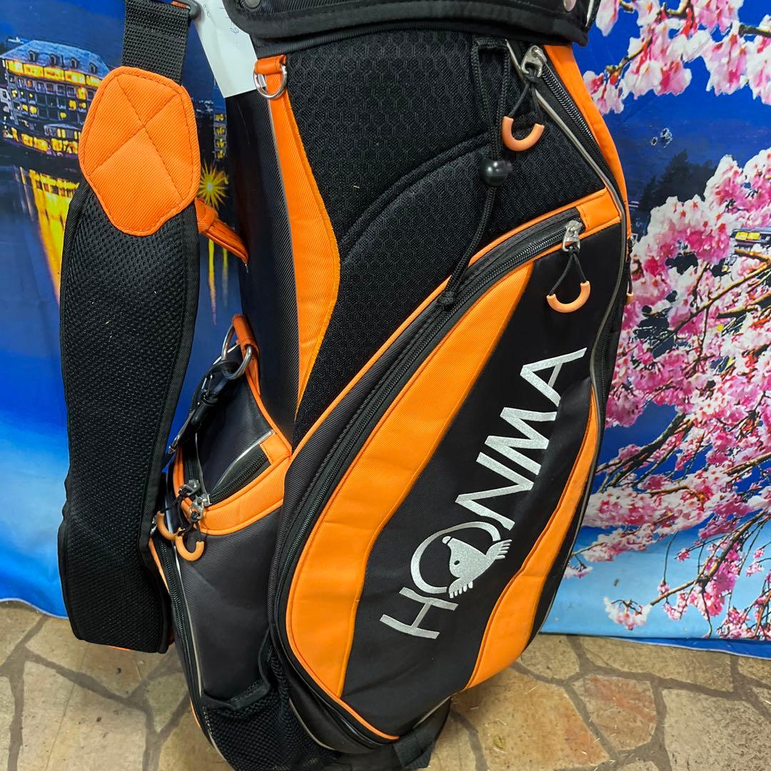 寶BT-1065 HONMA オレンジ ブラック キャディバッグ