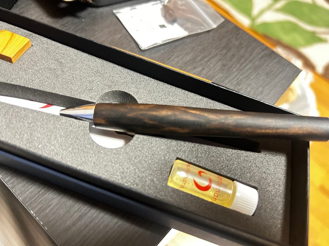 【最終値下げ！！】 工房楔　黒柿孔雀杢　ルーチェペン