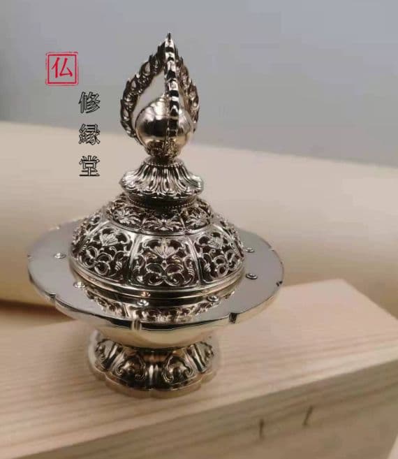 【修縁堂】チベット密教 密教法具 真言宗 法器 摩尼宝珠炉