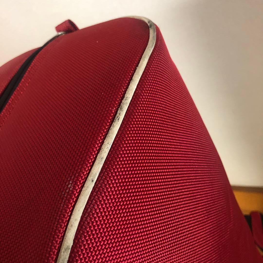 アディダス adidas キャディバッグ レッド フード付き