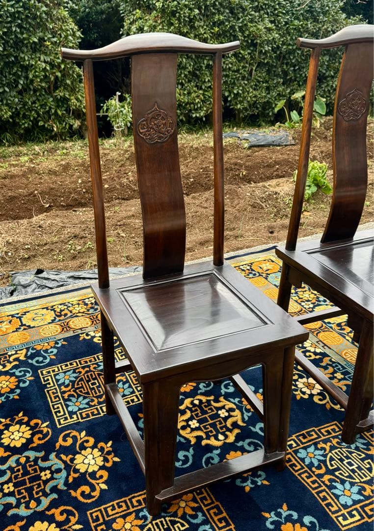 chinoiserie シノワズリ 中国家具 チェア1脚 楡材 Mandarin