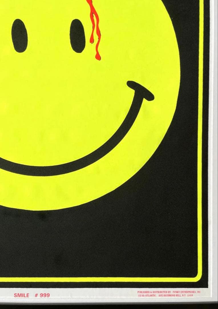 1995 ぶち抜きスマイル vintage ポスター フェルト 額装付き