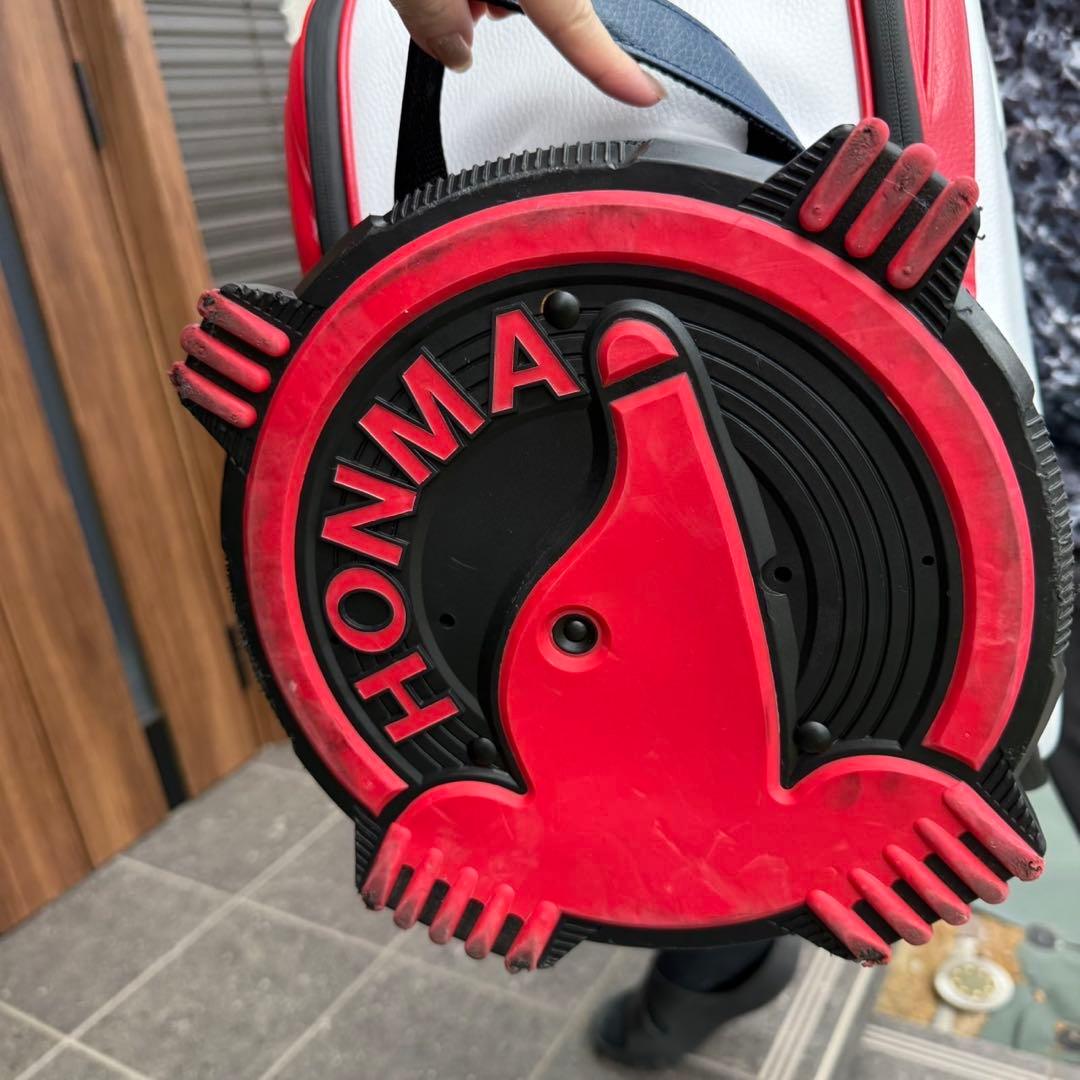 【KAZUKI様】【備品】HONMA キャディバッグ 赤 白