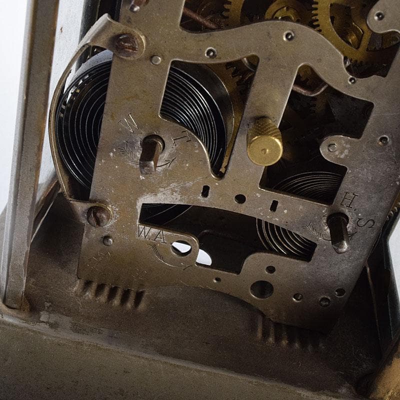 アンティーク　昭和レトロ　謙信洋行　置時計　ゼンマイ式　ジャンク品　VR8849