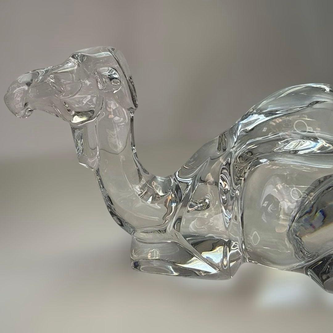 バカラ　クリスタルガラス置物　キャメル