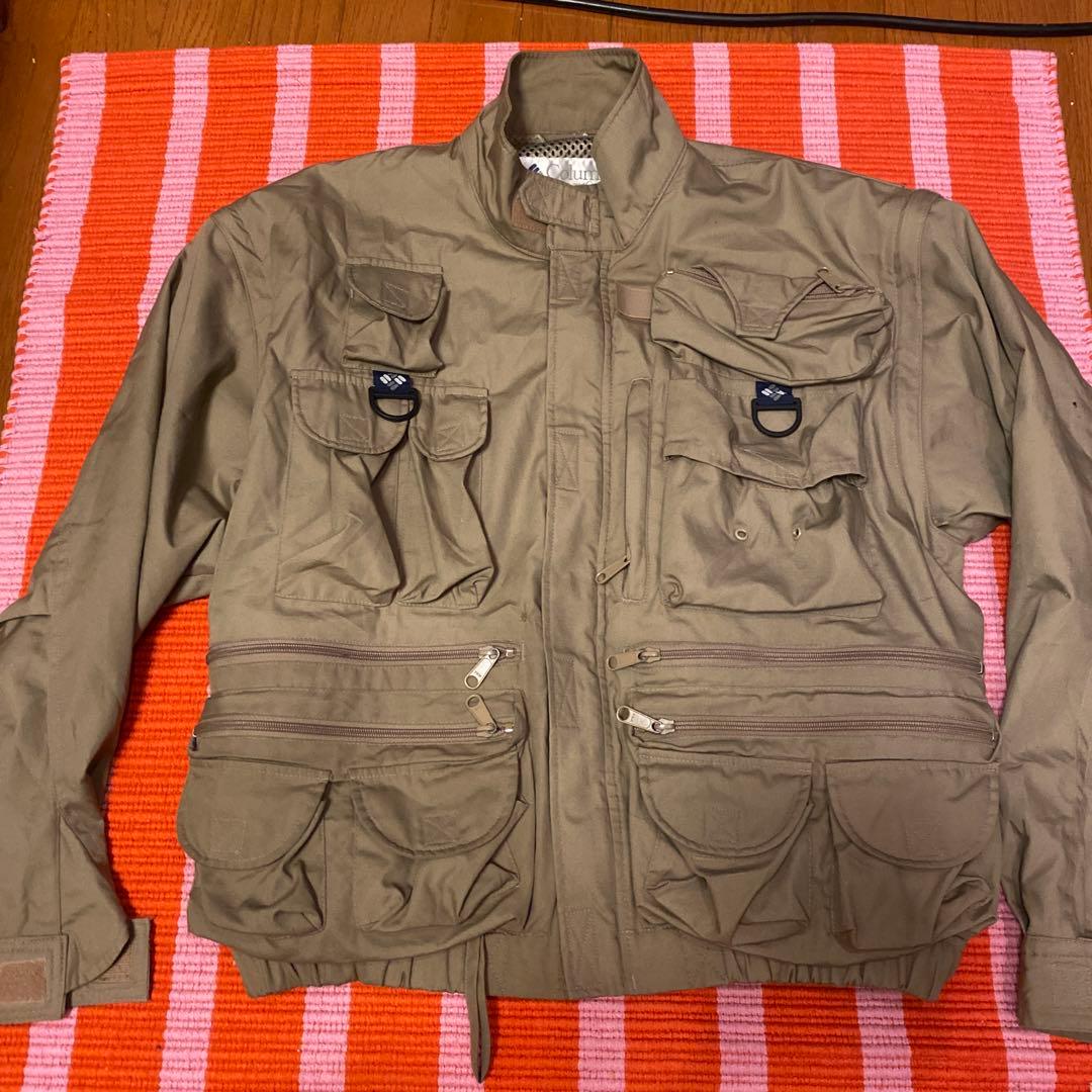 90s Columbia PFGフィッシングジャケット　ベスト　2way L