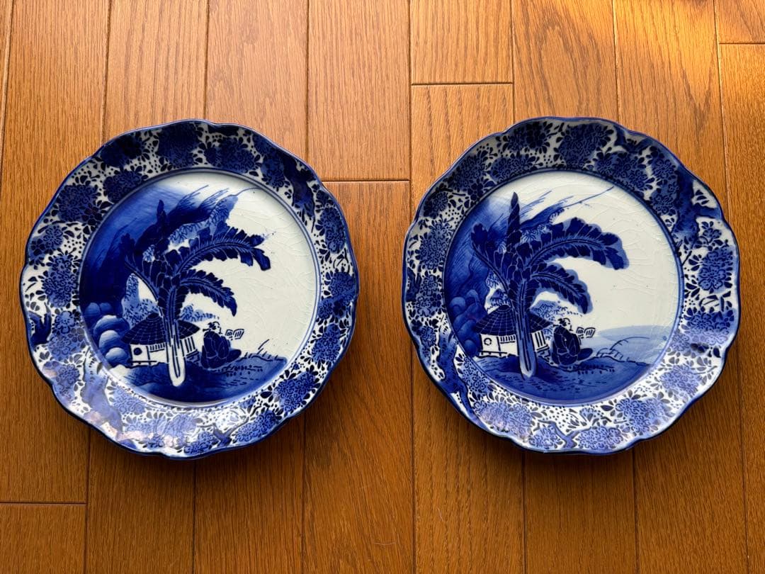 幕末〜明治初頭　7寸皿　古伊万里　2枚セット