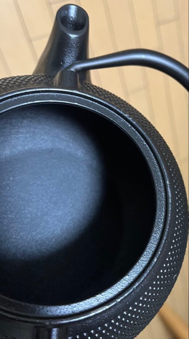 【未使用美品】南部鉄器0.6L　鐵瓶　茶器　茶道具　釜敷付き　伝統工芸