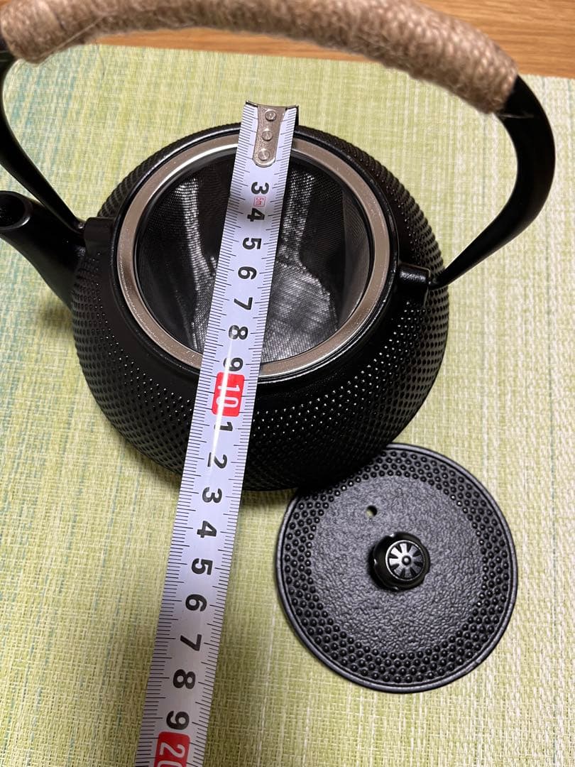 【未使用美品】南部鉄器0.6L　鐵瓶　茶器　茶道具　釜敷付き　伝統工芸