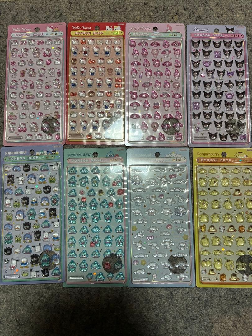 正規品！ボンボンドロップシール ミニ サンリオ 8種セット