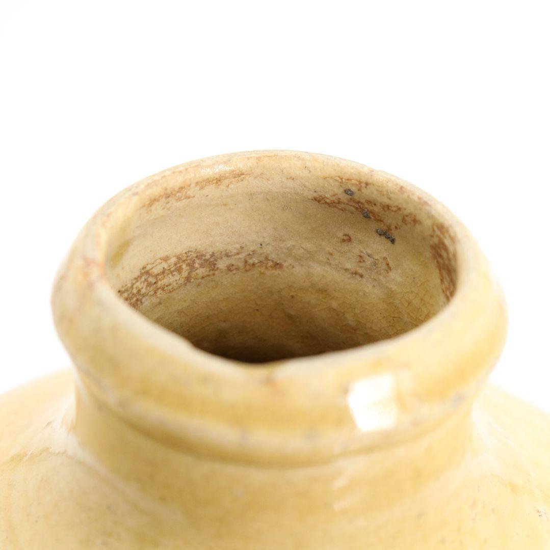 黄瀬戸釉久尻瓶 黒田陶々庵識箱　C177　SS1